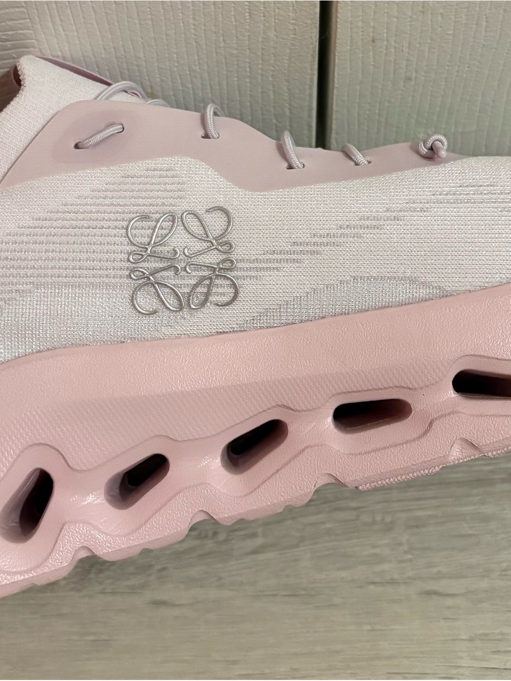 On Running Women’s Pastel Pink Knit Cloud Athletic Shoes - Picture 3 of 3